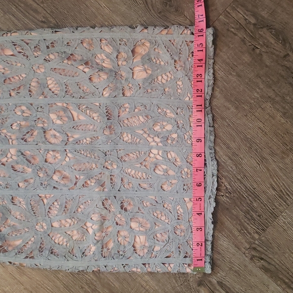 COPY - NWOT  Betsey Johnson Lace Grey & Peach Dress - Picture 9 of 11